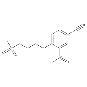 4-(3-Methanesulfonyl-propylamino)-3-nitro-benzonitrile Structure