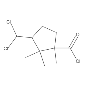 3-(Dichloromethyl)-1,2,2-trimethylcyclopentane-1-carboxylic acid Structure