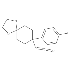 8-(4-Fluorophenyl)-8-isocyanato-1,4-dioxaspiro[4.5]decane结构式