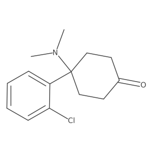 4-(2-Chlorophenyl)-4-(dimethylamino)cyclohexan-1-one结构式