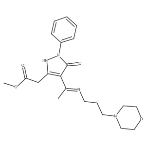 methyl [(4Z)-4-(1-{[3-(morpholin-4-yl)propyl]amino}ethylidene)-5-oxo-1-phenyl-4,5-dihydro-1H-pyrazol-3-yl]acetate结构式