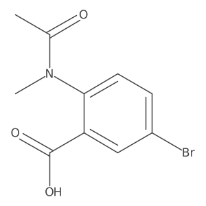 5-bromo-2-(N-methylacetamido)benzoic acid结构式