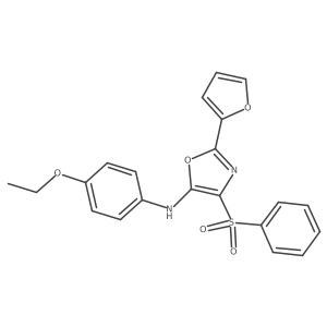 N-(4-ethoxyphenyl)-2-(furan-2-yl)-4-(phenylsulfonyl)-1,3-oxazol-5-amine结构式