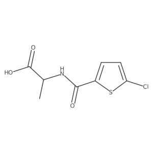 (5-Chlorothiophene-2-carbonyl)-L-alanine Structure