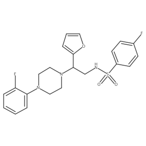 4-fluoro-N-{2-[4-(2-fluorophenyl)piperazin-1-yl]-2-(furan-2-yl)ethyl}benzene-1-sulfonamide Structure