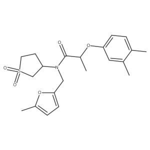 2-(3,4-dimethylphenoxy)-N-(1,1-dioxidotetrahydrothiophen-3-yl)-N-[(5-methylfuran-2-yl)methyl]propanamide Structure
