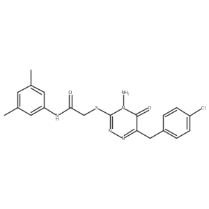 2-{[4-amino-6-(4-chlorobenzyl)-5-oxo-4,5-dihydro-1,2,4-triazin-3-yl]sulfanyl}-N-(3,5-dimethylphenyl)acetamide Structure