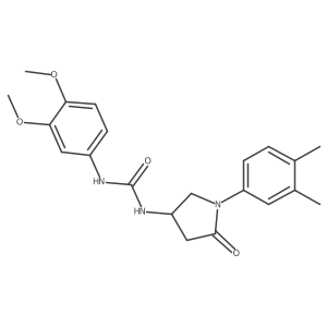 1-(3,4-Dimethoxyphenyl)-3-[1-(3,4-dimethylphenyl)-5-oxopyrrolidin-3-yl]urea Structure