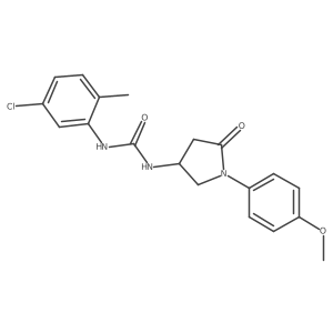 1-(5-Chloro-2-methylphenyl)-3-[1-(4-methoxyphenyl)-5-oxopyrrolidin-3-yl]urea结构式