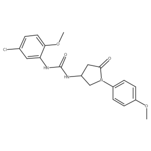 1-(5-Chloro-2-methoxyphenyl)-3-[1-(4-methoxyphenyl)-5-oxopyrrolidin-3-yl]urea结构式