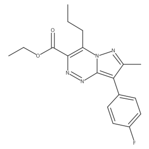 Ethyl 8-(4-fluorophenyl)-7-methyl-4-propylpyrazolo[5,1-c][1,2,4]triazine-3-carboxylate结构式