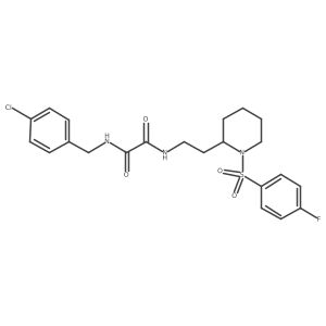 N1-(4-chlorobenzyl)-N2-(2-(1-((4-fluorophenyl)sulfonyl)piperidin-2-yl)ethyl)oxalamide结构式