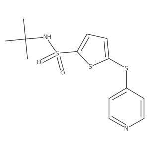 n-(Tert-butyl)-5-(pyridin-4-ylthio)thiophene-2-sulfonamide Structure