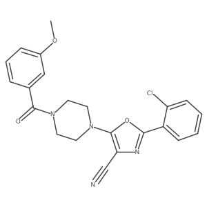 2-(2-Chlorophenyl)-5-(4-(3-methoxybenzoyl)piperazin-1-yl)oxazole-4-carbonitrile结构式