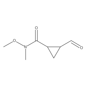Cyclopropanecarboxamide, 2-formyl-N-methoxy-N-methyl- Structure