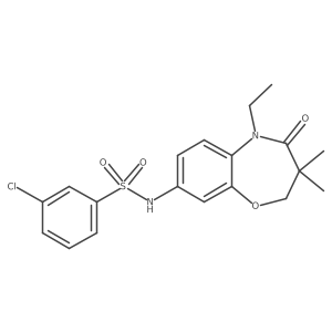 3-chloro-N-(5-ethyl-3,3-dimethyl-4-oxo-2,3,4,5-tetrahydrobenzo[b][1,4]oxazepin-8-yl)benzenesulfonamide Structure