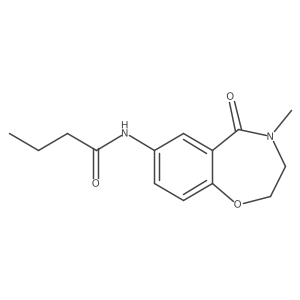 N-(4-methyl-5-oxo-2,3,4,5-tetrahydrobenzo[f][1,4]oxazepin-7-yl)butyramide结构式