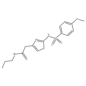 2-(2-(4-methoxyphenylsulfonamido)thiazol-4-yl)-N-propylacetamide Structure