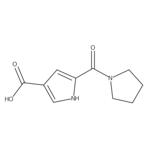 5-(Pyrrolidine-1-carbonyl)-1H-pyrrole-3-carboxylic acid结构式