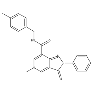 5-methyl-N-(4-methylbenzyl)-3-oxo-2-phenyl-3,5-dihydro-2H-pyrazolo[4,3-c]pyridine-7-carboxamide Structure