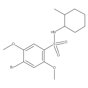 4-bromo-2,5-dimethoxy-N-(2-methylcyclohexyl)benzenesulfonamide结构式