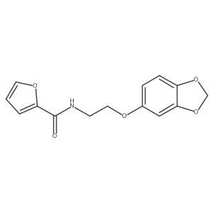 N-[2-(2H-1,3-benzodioxol-5-yloxy)ethyl]furan-2-carboxamide结构式