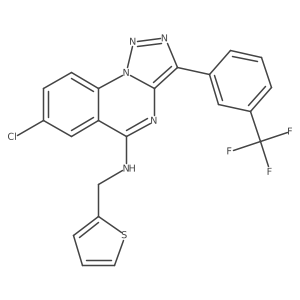 7-chloro-N-[(thiophen-2-yl)methyl]-3-[3-(trifluoromethyl)phenyl]-[1,2,3]triazolo[1,5-a]quinazolin-5-amine Structure
