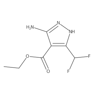 ethyl 3-amino-5-(difluoromethyl)-1H-pyrazole-4-carboxylate结构式