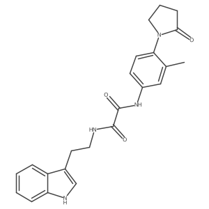 N1-(2-(1H-indol-3-yl)ethyl)-N2-(3-methyl-4-(2-oxopyrrolidin-1-yl)phenyl)oxalamide Structure