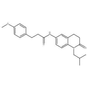 N-(1-isobutyl-2-oxo-1,2,3,4-tetrahydroquinolin-6-yl)-3-(4-methoxyphenyl)propanamide结构式