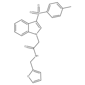 N-(furan-2-ylmethyl)-2-(3-tosyl-1H-indol-1-yl)acetamide结构式