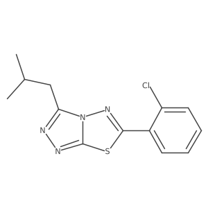 6-(2-Chlorophenyl)-3-isobutyl[1,2,4]triazolo[3,4-b][1,3,4]thiadiazole结构式