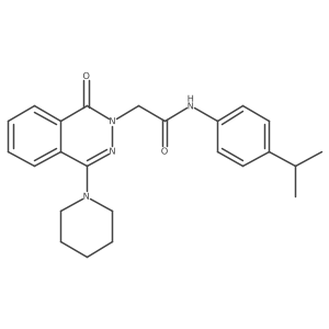 2-[1-oxo-4-(piperidin-1-yl)-1,2-dihydrophthalazin-2-yl]-N-[4-(propan-2-yl)phenyl]acetamide结构式