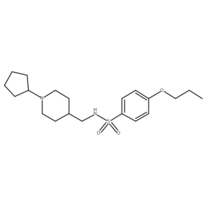 N-((1-cyclopentylpiperidin-4-yl)methyl)-4-propoxybenzenesulfonamide结构式