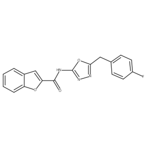 N-(5-(4-fluorobenzyl)-1,3,4-oxadiazol-2-yl)benzofuran-2-carboxamide Structure