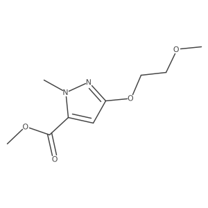 methyl 3-(2-methoxyethoxy)-1-methyl-1H-pyrazole-5-carboxylate结构式
