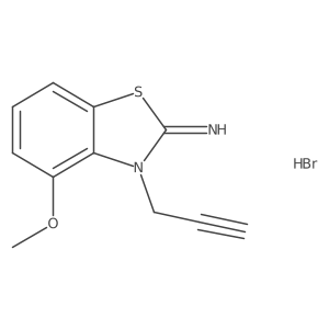 4-methoxy-3-(prop-2-yn-1-yl)benzo[d]thiazol-2(3H)-imine hydrobromide结构式