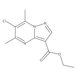 Ethyl 6-chloro-5,7-dimethylpyrazolo[1,5-a]pyrimidine-3-carboxylate结构式