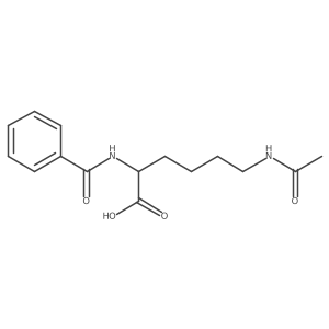 (S)-6-acetamido-2-benzamidohexanoic acid结构式