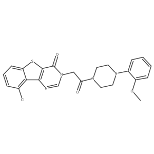 9-chloro-3-{2-[4-(2-methoxyphenyl)piperazin-1-yl]-2-oxoethyl}[1]benzothieno[3,2-d]pyrimidin-4(3H)-one Structure