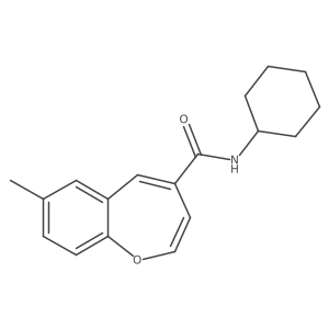 N-cyclohexyl-7-methyl-1-benzoxepine-4-carboxamide结构式