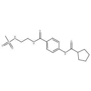 4-cyclopentaneamido-N-(2-methanesulfonamidoethyl)benzamide Structure