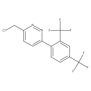 3-(2,4-Bis-trifluoromethyl-phenyl)-6-chloromethyl-pyridazine Structure