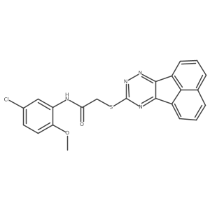 2-(Acenaphtho[1,2-e][1,2,4]triazin-9-ylthio)-N-(5-chloro-2-methoxyphenyl)acetamide结构式