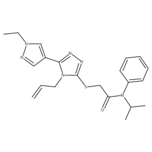 Acetamide, 2-[[5-(1-ethyl-1H-pyrazol-4-yl)-4-(2-propen-1-yl)-4H-1,2,4-triazol-3-yl]thio]-N-(1-methylethyl)-N-phenyl- Structure