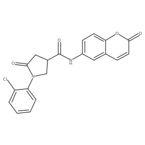 1-(2-chlorophenyl)-5-oxo-N-(2-oxo-2H-chromen-6-yl)pyrrolidine-3-carboxamide Structure
