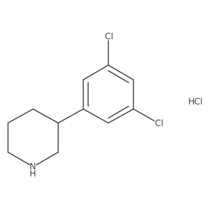 3-(3,5-Dichlorophenyl)piperidine hydrochloride Structure