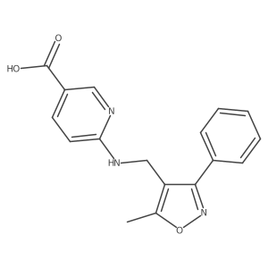 6-[(5-Methyl-3-phenyl-isoxazol-4-ylmethyl)-amino]-nicotinic acid结构式