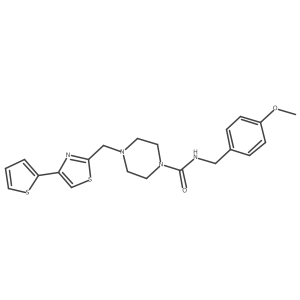 N-(4-methoxybenzyl)-4-((4-(thiophen-2-yl)thiazol-2-yl)methyl)piperazine-1-carboxamide Structure