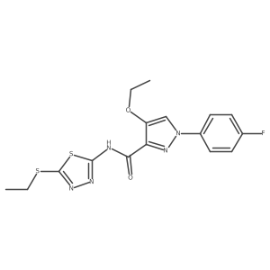 4-ethoxy-N-(5-(ethylthio)-1,3,4-thiadiazol-2-yl)-1-(4-fluorophenyl)-1H-pyrazole-3-carboxamide Structure